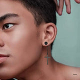 4 Pairs Punk Spike Hoop Earrings Stainless Steel for Halloween