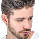 4 Pairs Stainless Steel Magnetic Ear Studs CZ 6MM for Men and Women