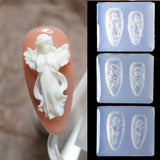 4 Pcs 3D Angel Nail Art Epoxy Resin Mold DIY Craft Silicone Mould Tool