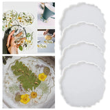 4 Pcs Agate Coaster Epoxy Resin Mold Silicone Mould DIY Crafts Jewelry Home Tool