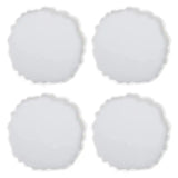 4 Pcs Agate Coaster Epoxy Resin Mold Silicone Mat DIY Crafts Jewelry Tool
