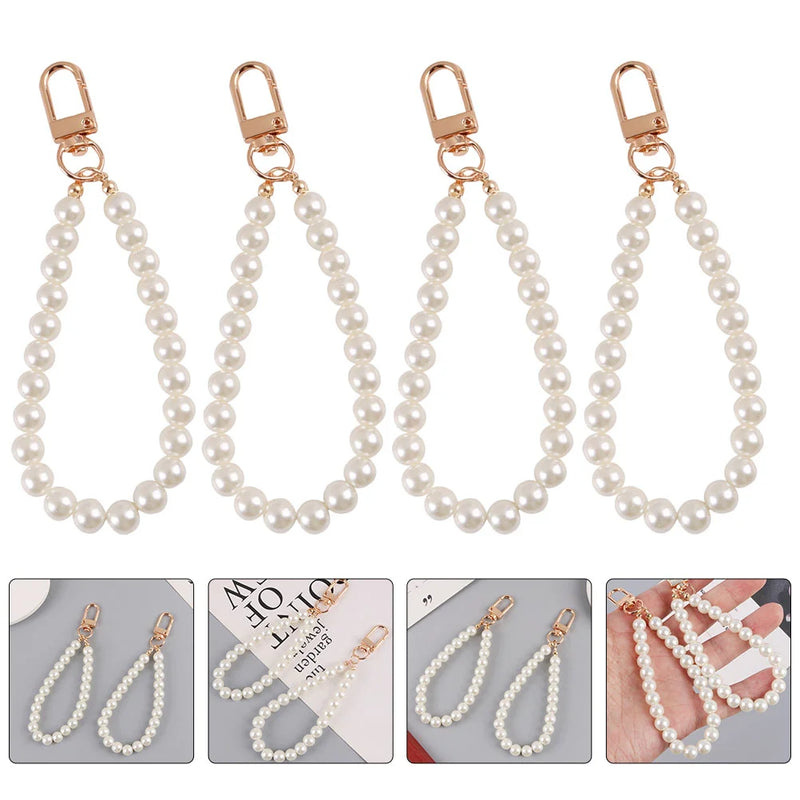 Beaded Keyring Wristlet Charm Bracelet Bag Decoration Keychain