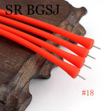 4 Pcs Beige Red DIY Rubber Cord Stretch Wire for Bracelet 7inch