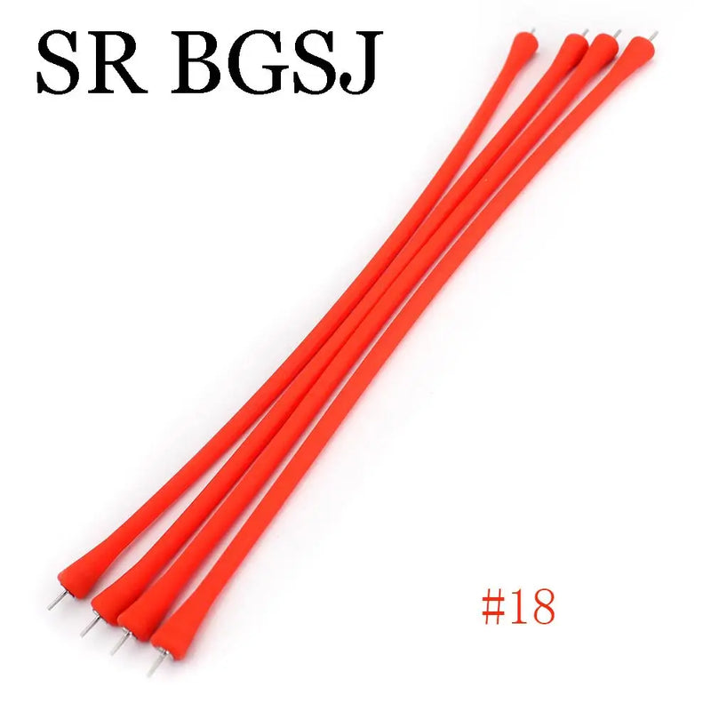 4 Pcs Beige Red DIY Rubber Cord Stretch Wire for Bracelet 7inch