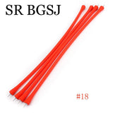 4 Pcs Beige Red DIY Rubber Cord Stretch Wire for Bracelet 7inch