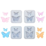 4 Pcs Butterfly Epoxy Resin Mold Car Aromatherapy Plaster Silicone Mould