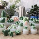 8 Pcs Candle Silicone Molds for Succulent Plants & Cactus, DIY Crafts