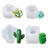 8 Pcs Candle Silicone Molds for Succulent Plants & Cactus, DIY Crafts