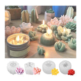 8 Pcs Candle Silicone Molds for Succulent Plants & Cactus, DIY Crafts