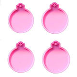 4 Pcs Christmas Ball Pendant Resin Molds Keychain Silicone DIY Jewelry Decor
