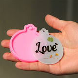 4 Pcs Christmas Ball Pendant UV Epoxy Resin Molds Keychain Silicone Mould