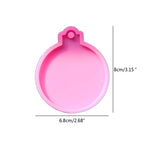 4 Pcs Christmas Ball Pendant Resin Molds Keychain Silicone DIY Jewelry Decor