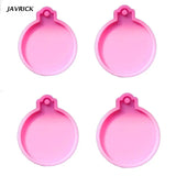 4 Pcs Christmas Ball Pendant UV Epoxy Resin Molds DIY Crafts Jewelry Mold