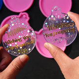 4 Pcs Christmas Ball Pendant Resin Molds Keychain Silicone DIY Jewelry Decor