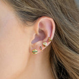 4 Pcs Colorful Crystal Princess Earrings Set for Women