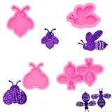 Bee Keychain UV Epoxy Resin Molds Honeybee Pendant Silicone Mould DIY Jewelry