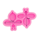 Bee Keychain UV Epoxy Resin Molds Honeybee Pendant Silicone Mould DIY Jewelry