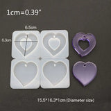 4 Pcs Epoxy Jewelry Making Mould Pendant Silicone Resin Mold