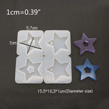4 Pcs Epoxy Jewelry Making Mould Pendant Silicone Resin Mold