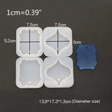 4 Pcs Epoxy Jewelry Making Mould Pendant Silicone Resin Mold