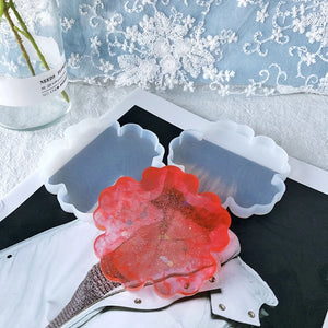 4 Pcs DIY Crystal Epoxy Mold Plum Flower Table Decorative Mirror Surface