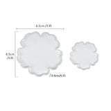 4 Pcs DIY Crystal Epoxy Mold Plum Flower Table Decorative Mirror Surface