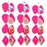 4 Pcs Earrings Resin Mold Ear Pendant Silicone Mould DIY Crafts