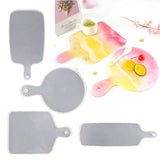4 Pcs Small Tray Silicone Molds Epoxy Resin Round Square Ornament Making Tool