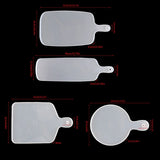 4 Pcs Small Tray Silicone Molds Epoxy Resin Round Square Ornament Making Tool