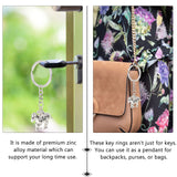 4 Pcs Equestrian Keychain Rings Zinc Alloy Horse Racing Model