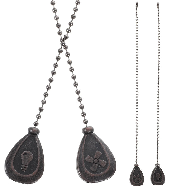 Ceiling Fan Zipper Lamp Pull Chains, Set of 4