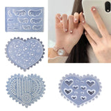 4 Pcs Silicone Nail Art Molds DIY Decoration Supplies