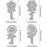 4 Pcs Flower Metal Cutting Dies with Words Embossing Stencil DIY Scrapbook Craft