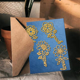 4 Pcs Flower Metal Cutting Dies with Words Embossing Stencil DIY Scrapbook Craft