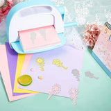 4 Pcs Flower Metal Cutting Dies with Words Embossing Stencil DIY Scrapbook Craft