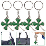4 Pcs Four Leaf Man Birthday Decoration for Girl Keychain