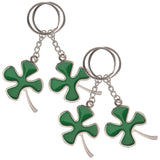4 Pcs Four Leaf Man Birthday Decoration for Girl Keychain