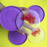 4 Pcs Irregular Flower Fairy Art Coaster Epoxy Resin Mold DIY Crafts Decor