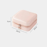 Portable PU Leather Jewelry Box Travel Storage Organizer