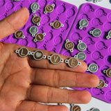 4 Pcs Round Disc Epoxy Resin Mold Necklace Bracelet Silicone Mould