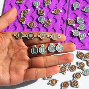 4 Pcs Round Disc Epoxy Resin Mold Necklace Bracelet Silicone Mould
