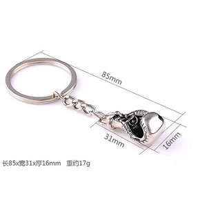4 Pcs Metal Cartoon Boxing Glove Shape Keychain Key Ring Chains