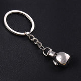 4 Pcs Metal Cartoon Boxing Glove Shape Keychain Key Ring Chains