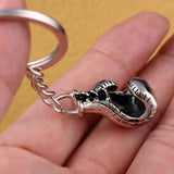 4 Pcs Metal Cartoon Boxing Glove Shape Keychain Key Ring Chains