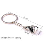 4 Pcs Metal Cartoon Boxing Glove Shape Keychain Key Ring Chains