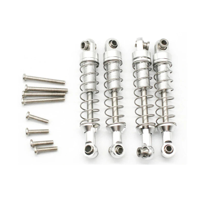 4 Pcs Metal Damper Upgrade Parts for RC Car, Silver