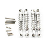 4 Pcs Metal Damper Upgrade Parts for RC Car, Silver