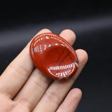 4 Pcs Oval Shape Healing Crystal Stone Pendants Agate Charms