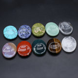 4 Pcs Oval Shape Healing Crystal Stone Pendants Agate Charms