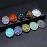 4 Pcs Oval Shape Healing Crystal Stone Pendants Agate Charms